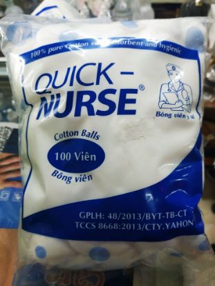 Ảnh của Bông viên y tế Quick nurse 100 viên