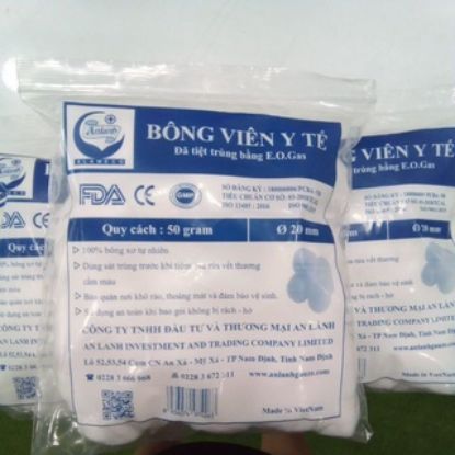 Ảnh của Bông viên y tế Quick nurse  50 viên