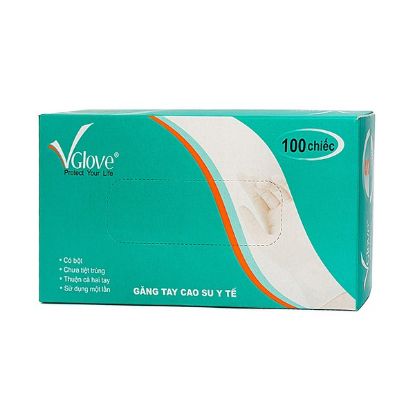 Ảnh của Găng tay cao su y tế  có bột Vglove- size S