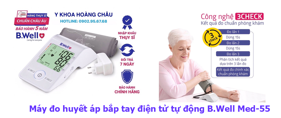 Máy đo huyết áp bắp tay B.Well Swiss MED-55