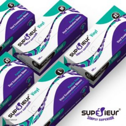 Ảnh của Găng tay y tế  không bột màu trắng Superieur size L