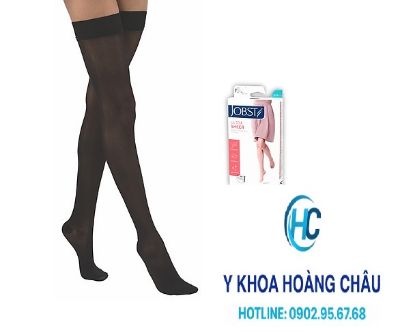 Ảnh của Vớ y khoa đùi Jobst Ultrasheer siêu mỏng, màu da, kín ngón